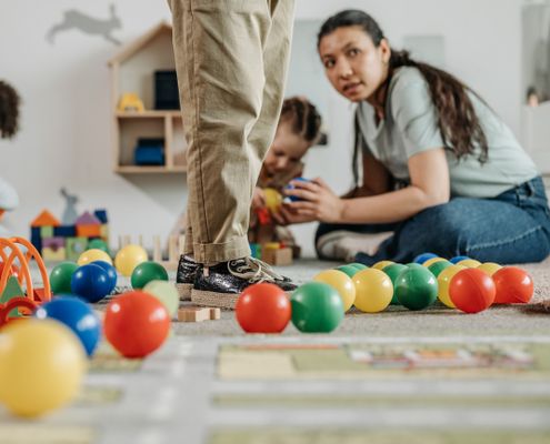 kids playing at a montessori school